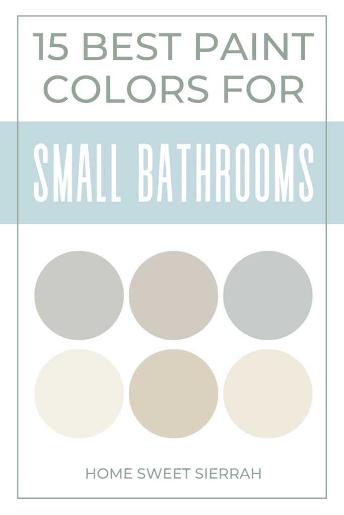 Looking for the best paint colors for small bathrooms without windows? These colors will help make your small bathroom look bigger and brighter.