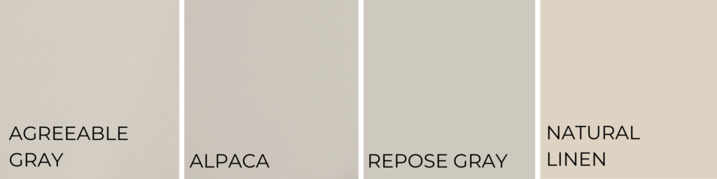 Colors that go well with Sherwin Williams agreeable gray