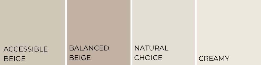 Coordinating colors for sherwin Williams accessible beige