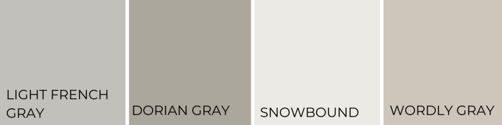 Coordinating colors for light French gray