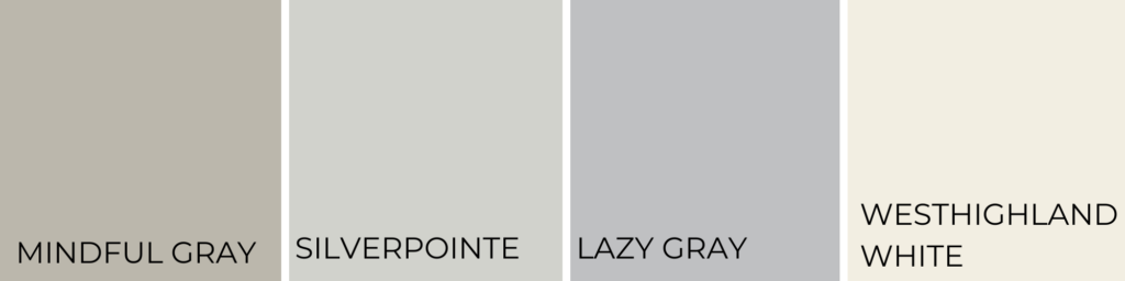 Coordinating colors for mindful gray
