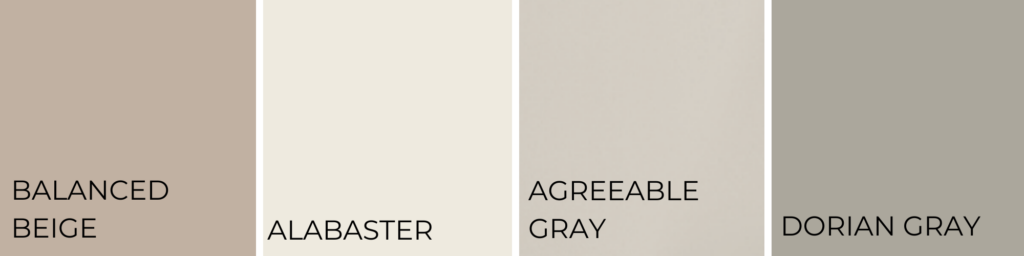 Coordinating colors for balanced beige