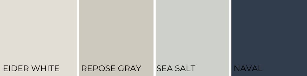 Coordinating colors for Eider White