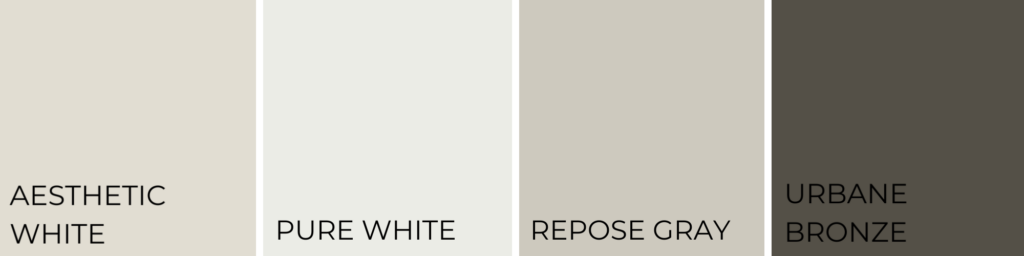 Coordinating colors for aesthetic white
