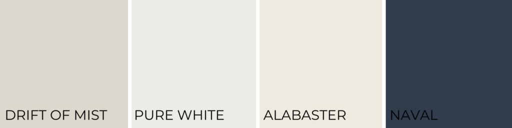 Coordinating colors for drift of mist