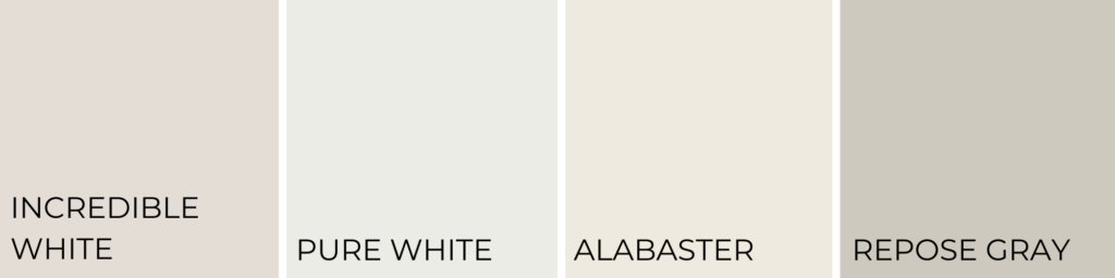 Coordinating colors for incredible white