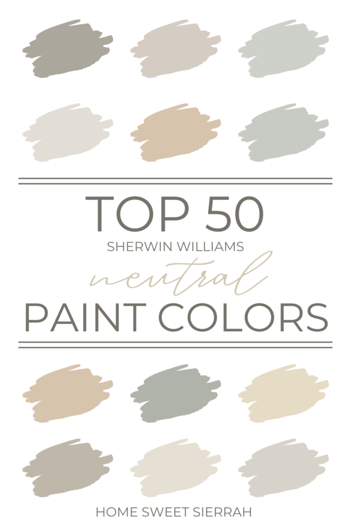 These are Sherwin Williams most popular neutral paint colors. Use these for your whole house or just your living room.