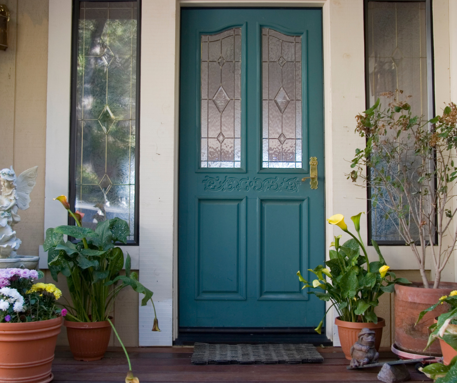 Teal front door paint color
