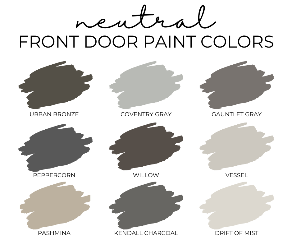 Neutral front door paint colors