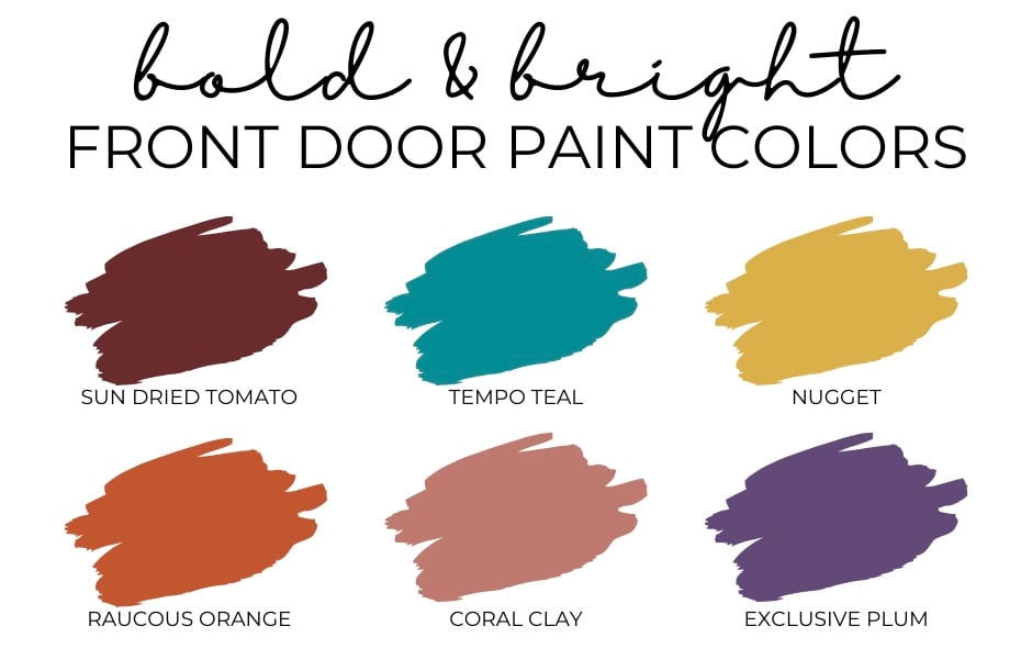 Bold and bright front door paint colors