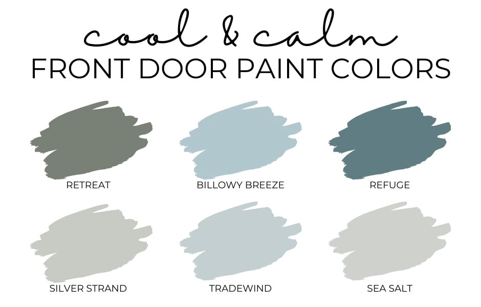 Cool and calm front door paint colors