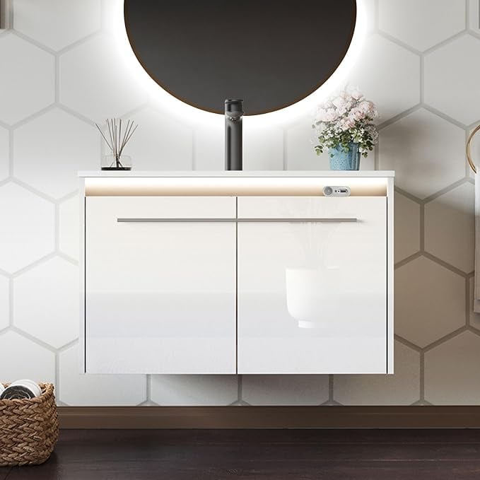 Floating bathroom vanity