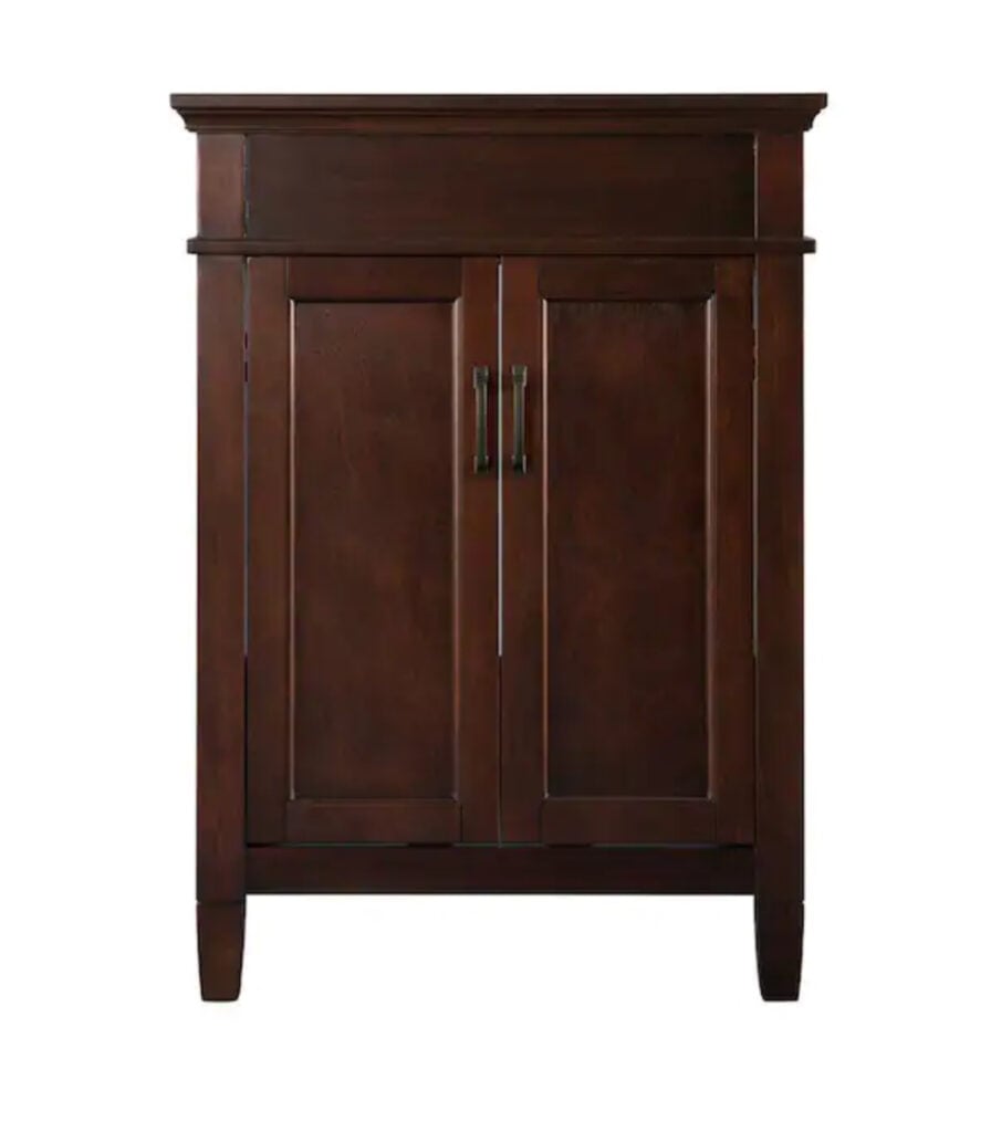 Mahogany bathroom vanity
