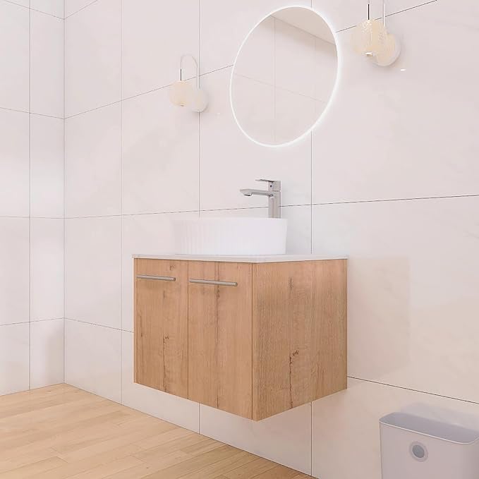 Modern floating vanity for small bathroom