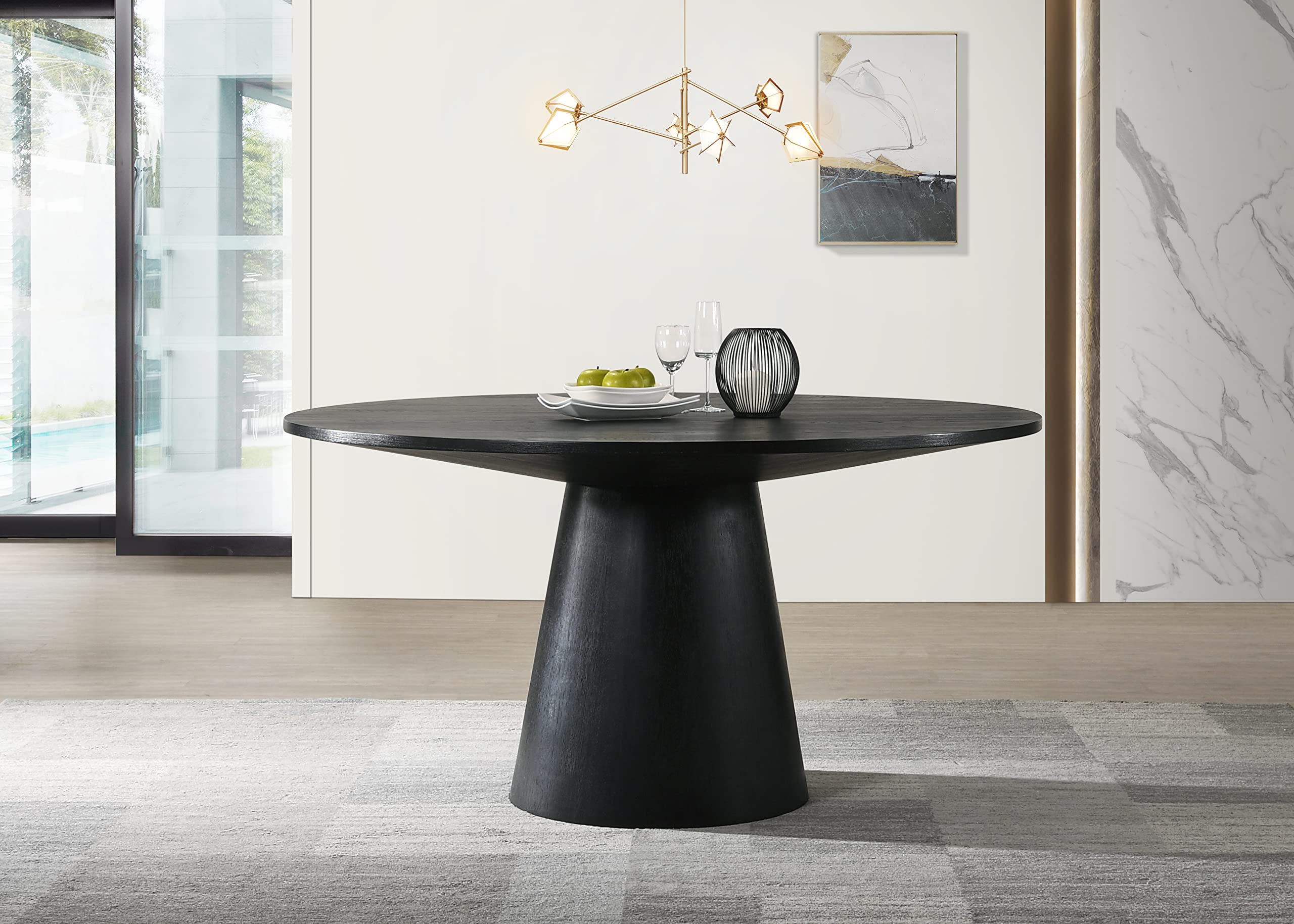 Round contemporary dining table