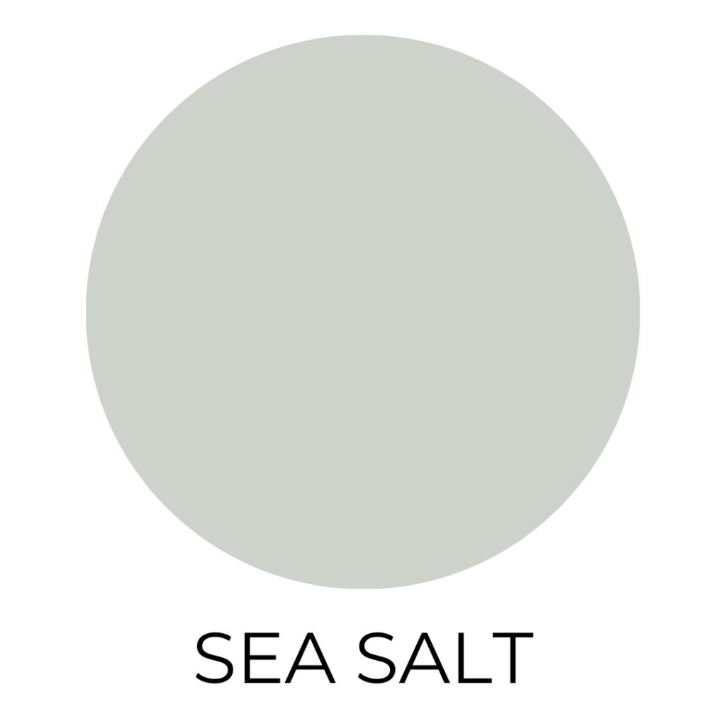 Sherwin Williams sea salt light blue gray paint color with green undertone