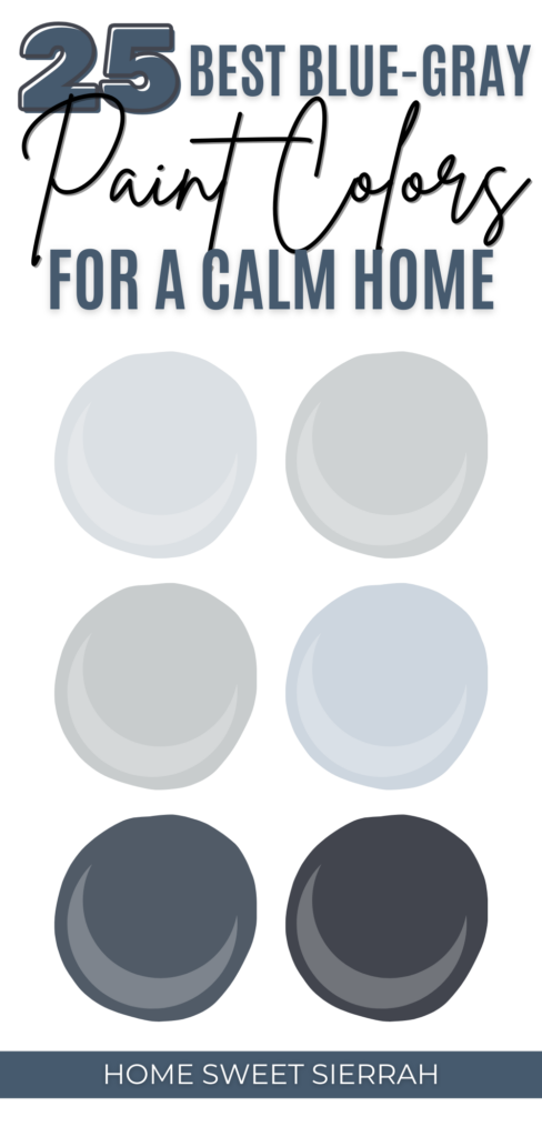 Looking for the best blue gray paint colors. From deep and dark blue gray to airy and light blue gray for a calm and inviting look.