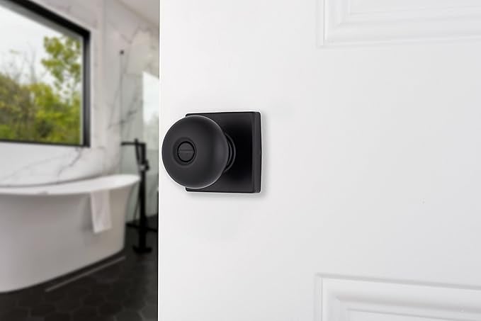 Matte black modern farmhouse door knob
