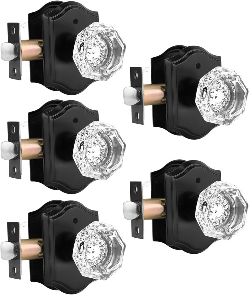 Farmhouse diamond crystal door knob