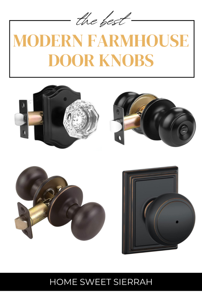 These modern farmhouse interior door knobs are sleek and stylish.