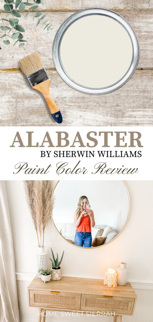 Considering alabaster as a paint color for your home? Browse this alabaster paint color review to see alabaster in living room and bedroom. See alabasters coordinating colors and compare it with others.