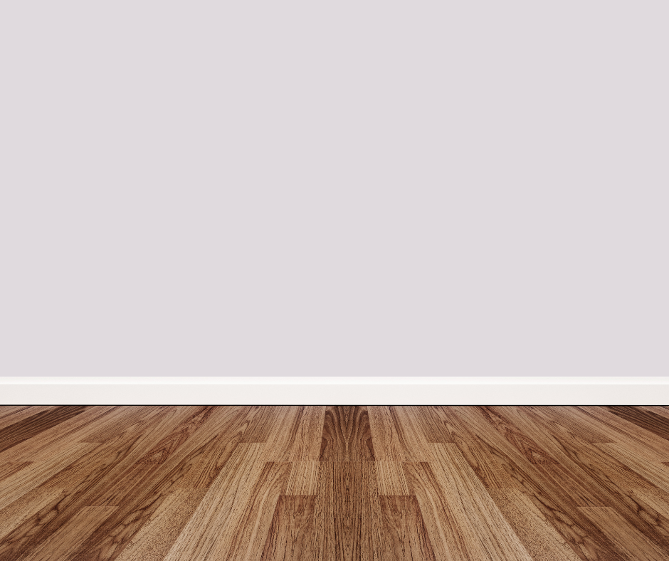 Lite lavender walls with dark wood floors