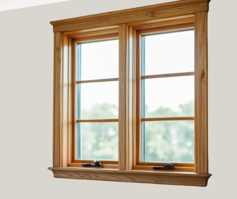 Ammonite walls with honey oak trim windows