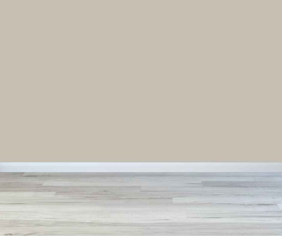 Elephants breath walls with gray wood floors