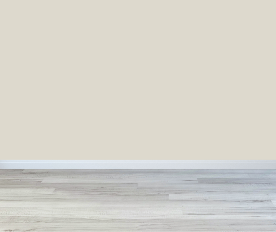 Pale oak walls with gray floors