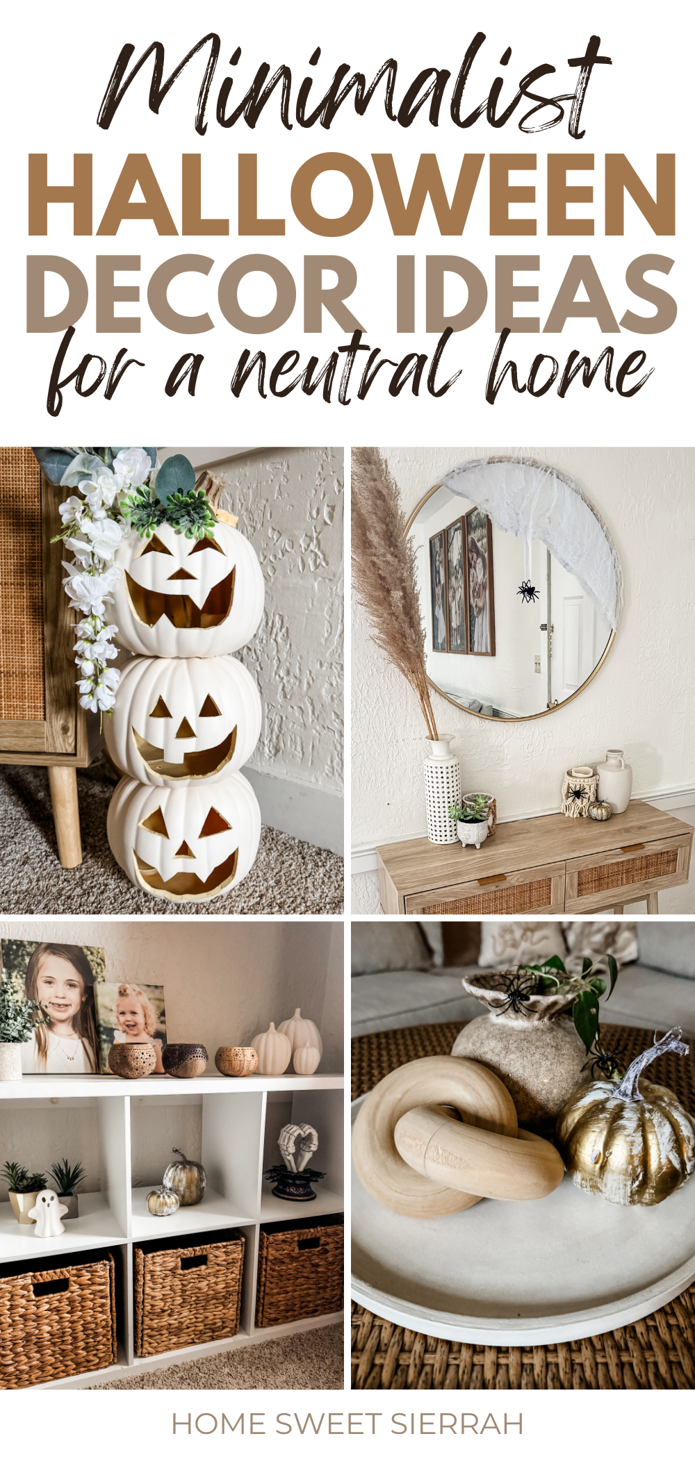 Minimalist Halloween decor ideas for a neutral home