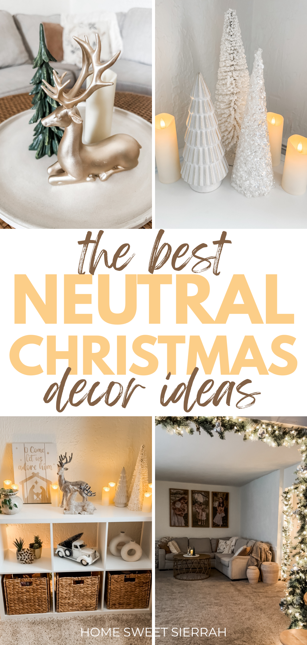 Transform your home with beautiful, simple, neutral Christmas decor.
If you love warm tones, soft textures, cozy lights, and minimal holiday styling, these decorating ideas will help you create a calm and inviting Christmas living room.
Get inspiration you can actually recreate at home, from garland and shelf decor to cozy throws, candles, and a neutral Christmas tree. These are the exact neutral Christmas decor ideas I used in our home this season.