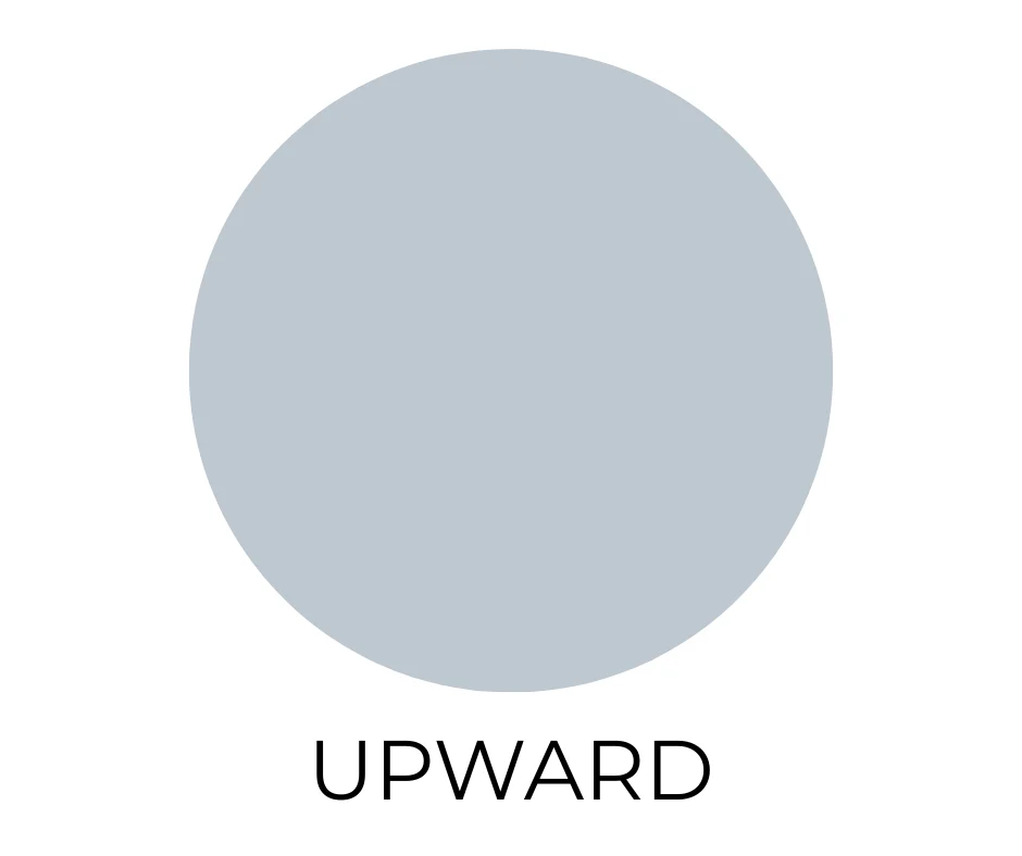 Sherwin-Williams Upward SW 6239 paint color swatch shown as a soft light blue gray