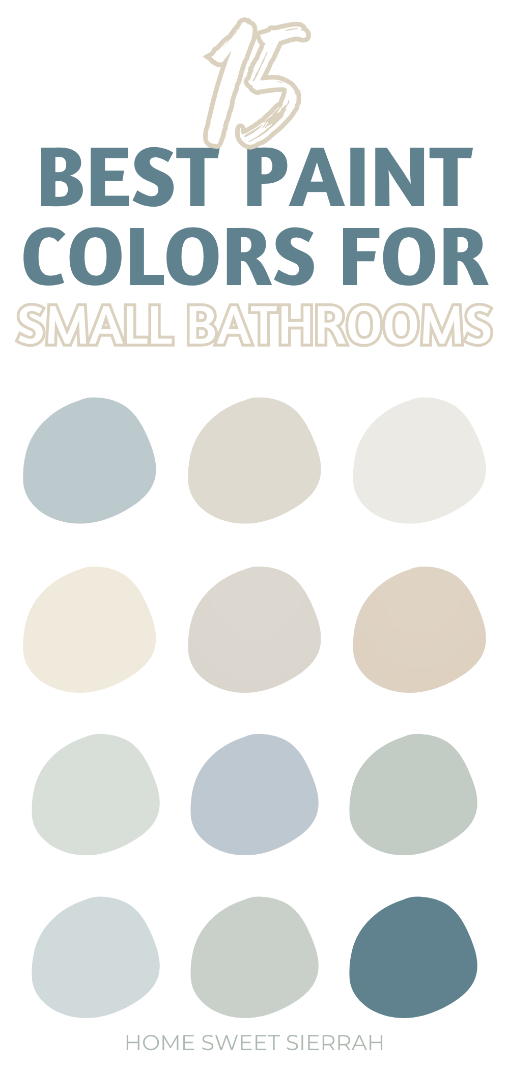 Best Sherwin Williams paint colors for small bathrooms to make your space feel brighter, bigger, and more modern. Includes popular white, greige, blue, and neutral bathroom paint color ideas.