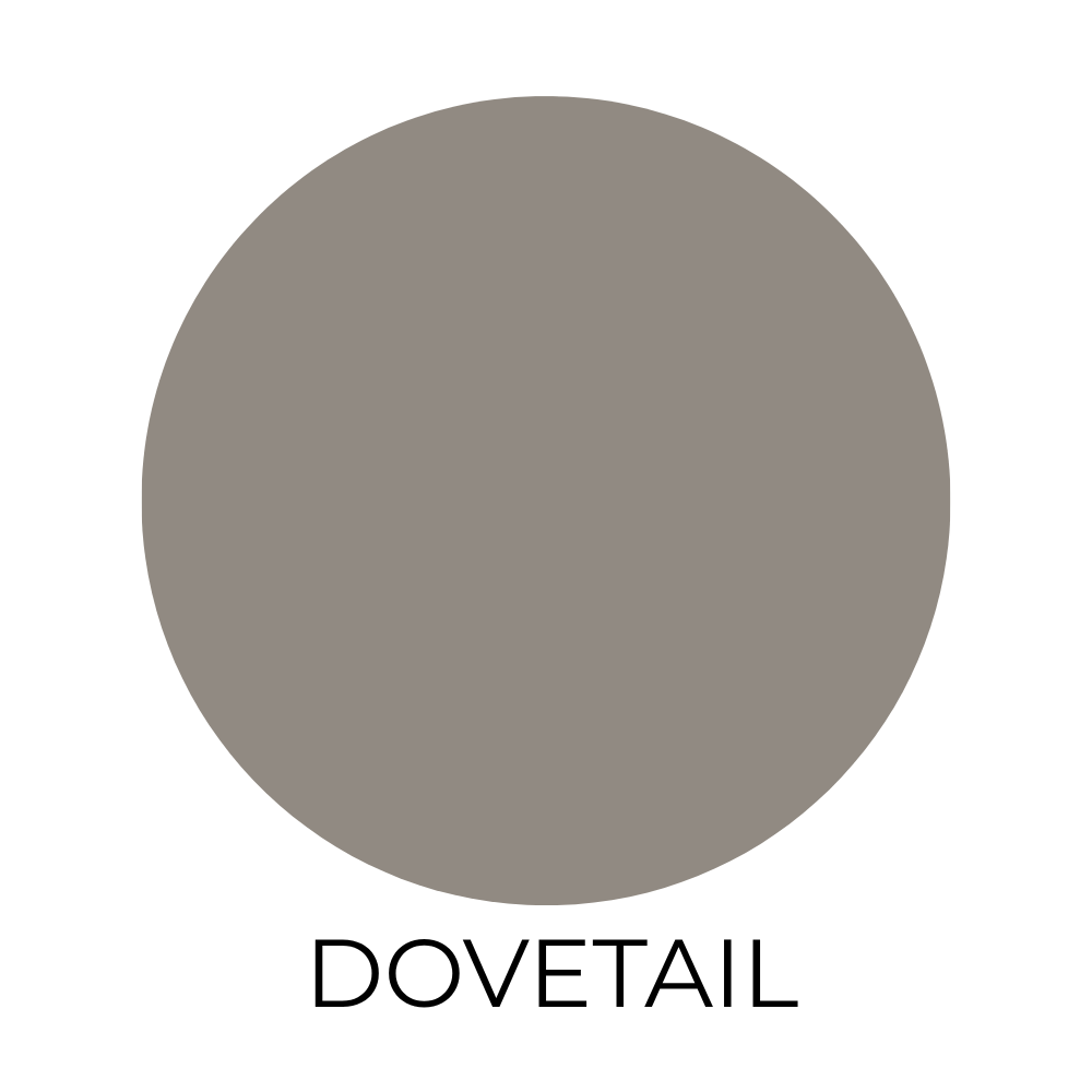 Paint color swatch labeled dovetail.