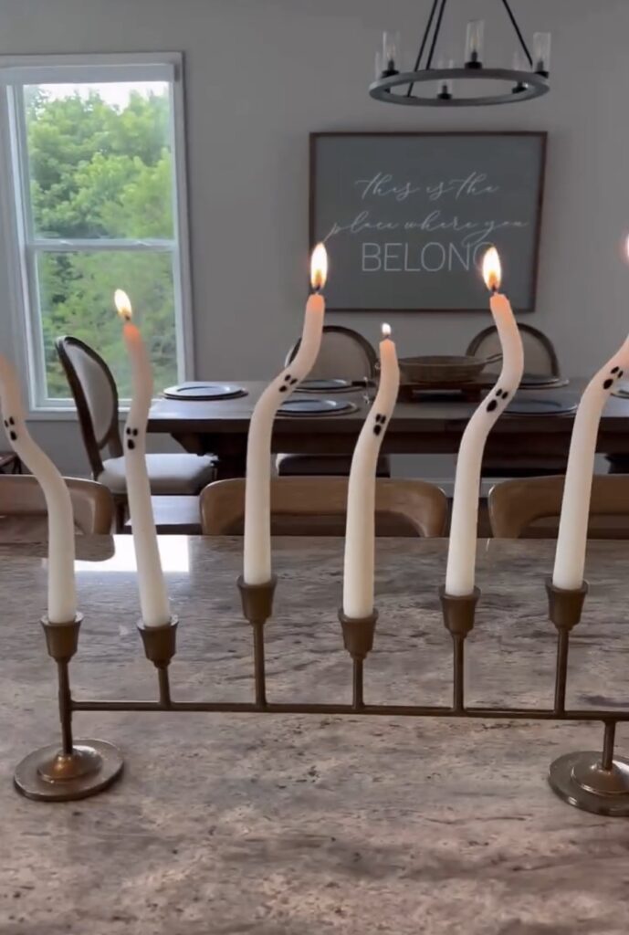 Bent ghost candles.