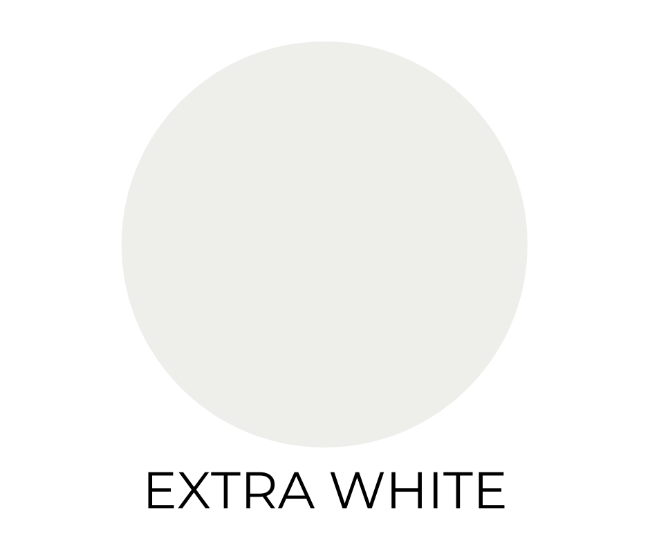 Sherwin Williams color swatch labeled extra white.