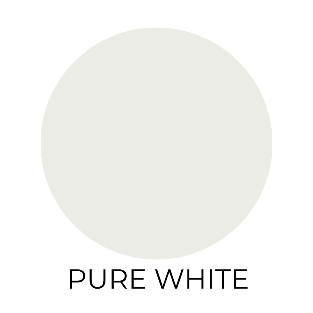 Sherwin Williams color swatch labeled pure white.