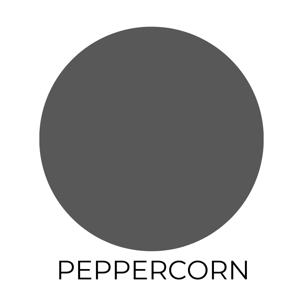 Sherwin Williams color swatch labeled peppercorn.