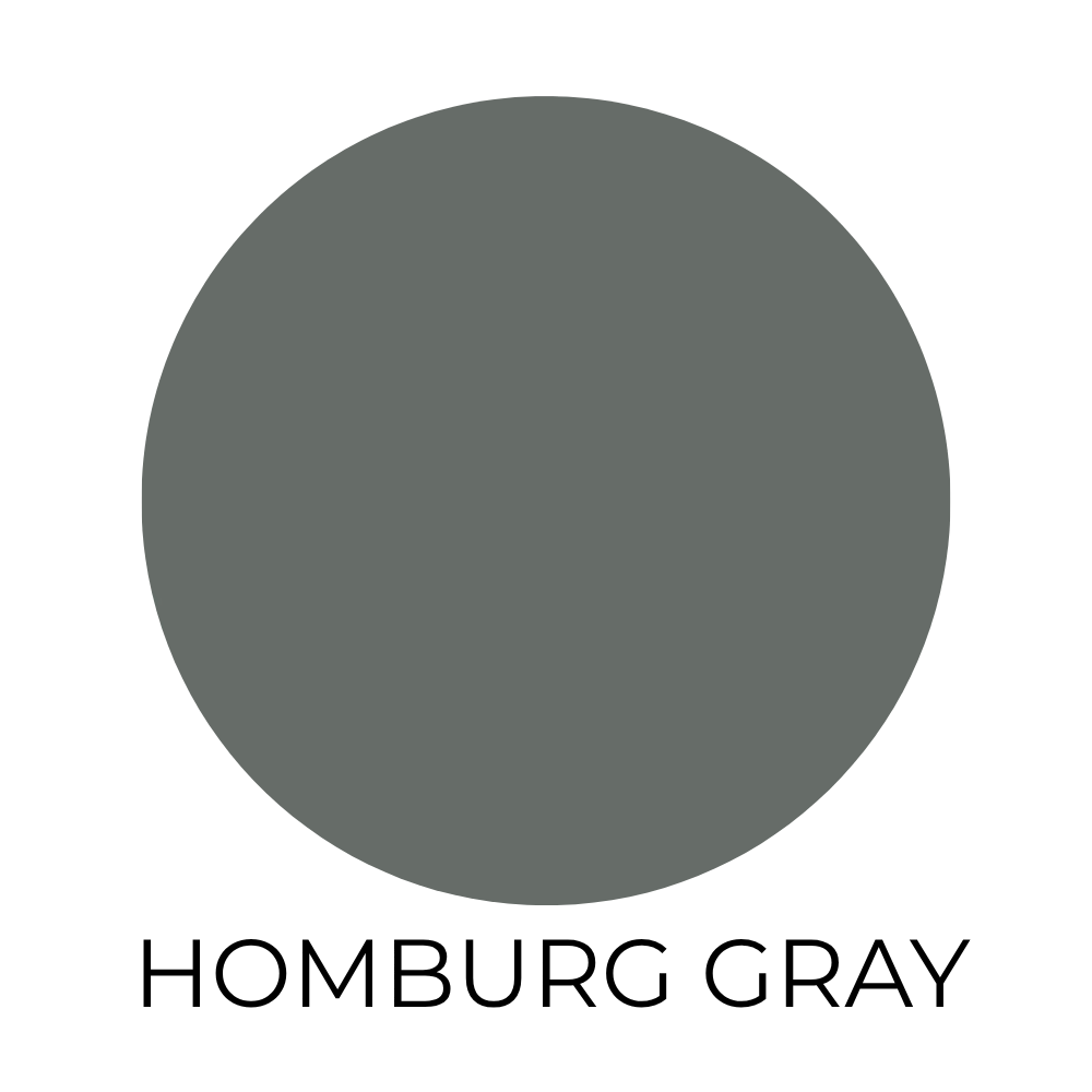 Sherwin Williams popular exterior color swatch labeled homburg gray.